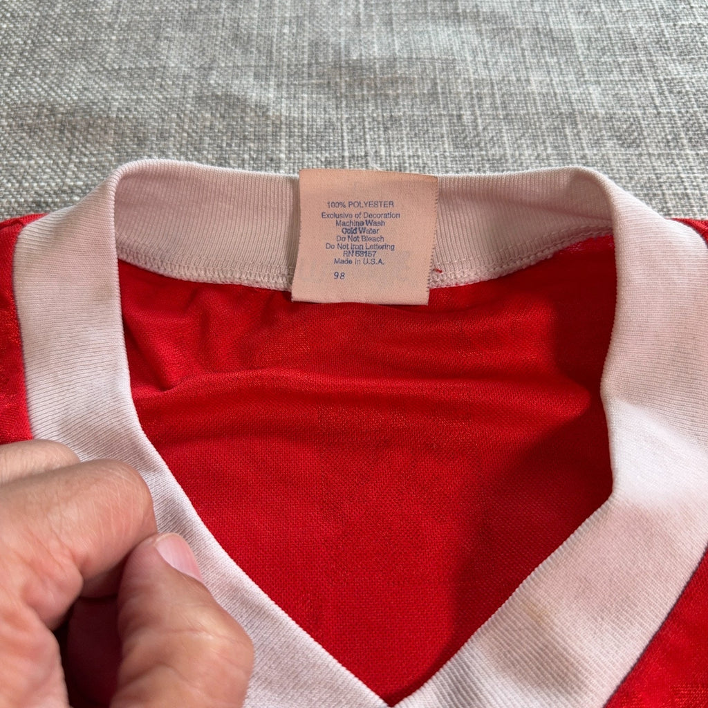 Vintage Dallas Burn Jersey Large Majestic MLS Soccer FC Dallas Made USA Red 90s