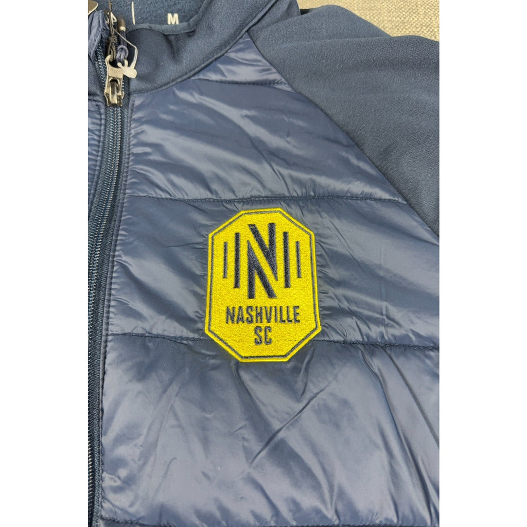 NWT Antigua Nashville SC Jacket Mens M MLS Hybrid Quilted Full Zip Navy