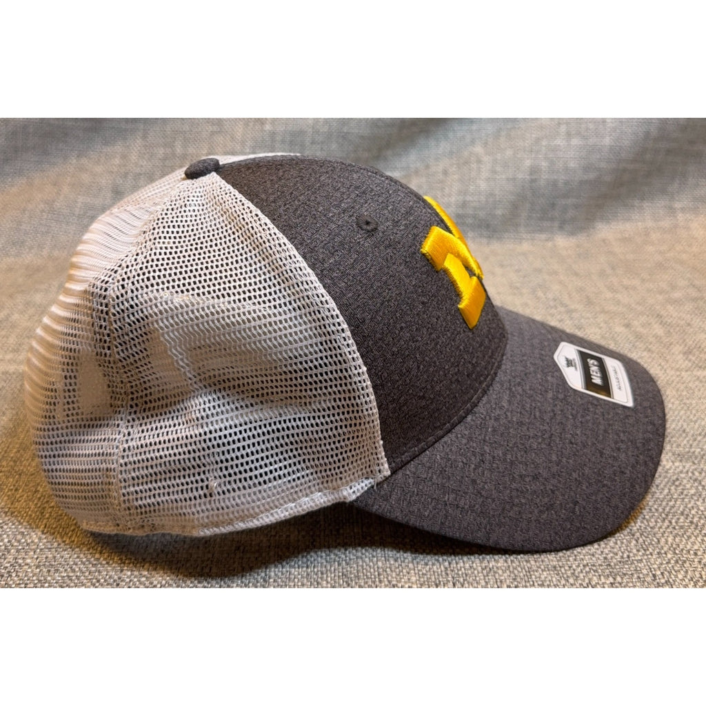 Michigan Wolverines Fan Favorite Trucker Hat Gray White Mesh Adjustable NWT