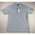 Dunning Golf Polo Mens XXL Black White Check COOLMAX Stretch NWT Club Logo