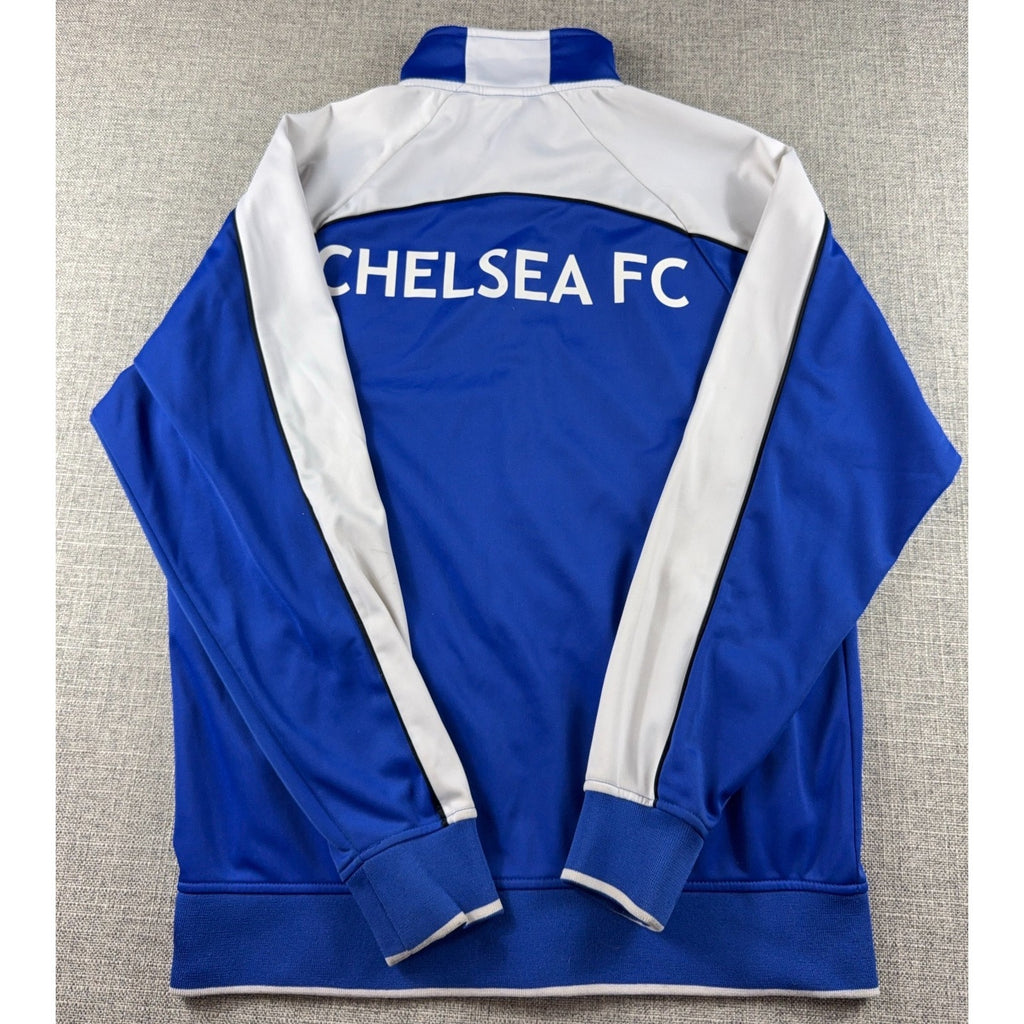 Chelsea FC Mens Medium Track Jacket Blue White Full Zip Official Licensed Soccer