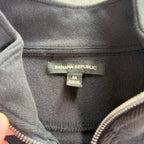Banana Republic Mens Quarter Zip Pullover Sweatshirt Charcoal Black Medium