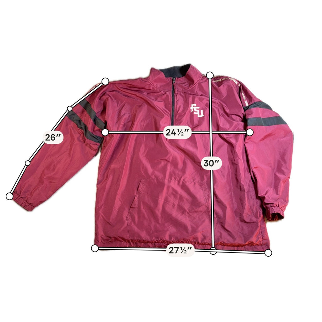 Florida State Seminoles Colosseum Windbreaker Womens XXL FSU Quarter Zip