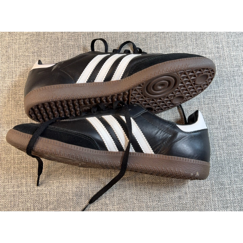 adidas Samba G17100 Mens 9.5 Black White Gum 2010 Leather Sneakers