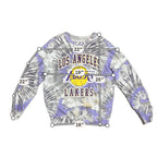 Los Angeles Lakers Tie Dye Sweatshirt Adult M Purple Gray NBA Crewneck