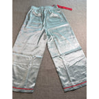 MERSEA Satin Lounge Pants XS Aqua Blue Red Stripe  Price: