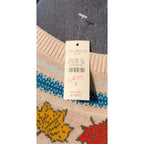 NWT Talbots Cardigan Sweater Womens S Maple Leaf Fair Isle Beige Fall