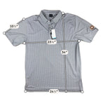Dunning Golf Polo Mens XXL Black White Check COOLMAX Stretch NWT Club Logo