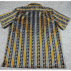 Urban Outfitters Shirt Mens M Floral Stripe Satin Camp Collar Short Sleeve