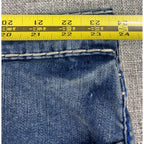 True Religion Rocco Relaxed Skinny Jeans Mens 44 Blue Orange Contrast Stitch