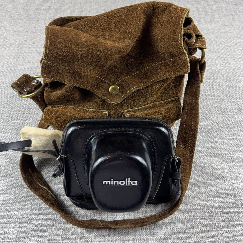 Vintage Minolta Hi-Matic 11 35mm Camera Retro Photography Lot Case Bag Manual