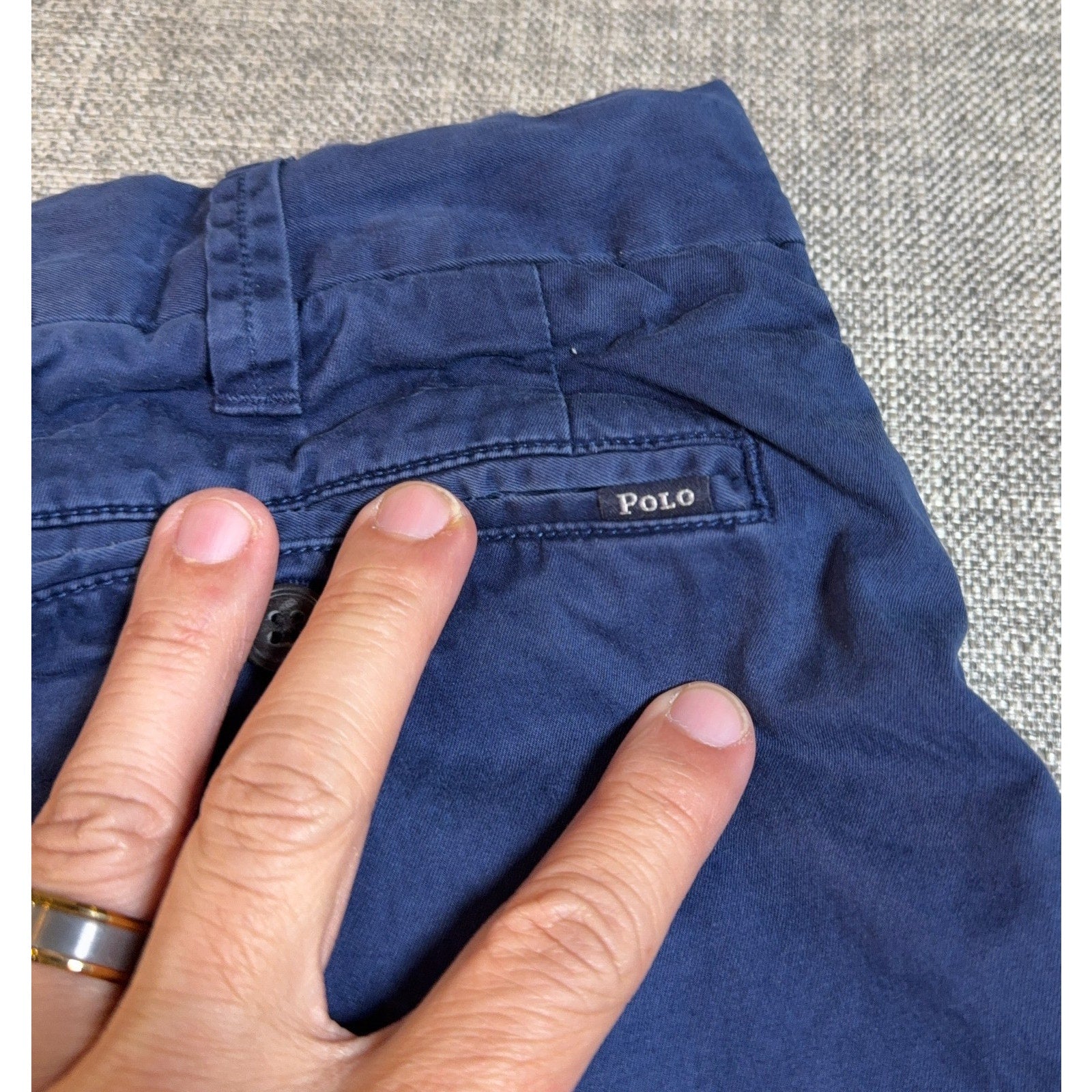 Polo Ralph Lauren Chino Shorts Mens 38 Navy Blue Cotton Classic Fit 8.5 In