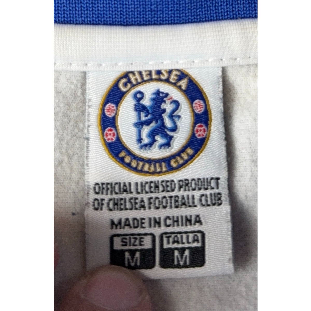 Chelsea FC Mens Medium Track Jacket Blue White Full Zip Official Licensed Soccer