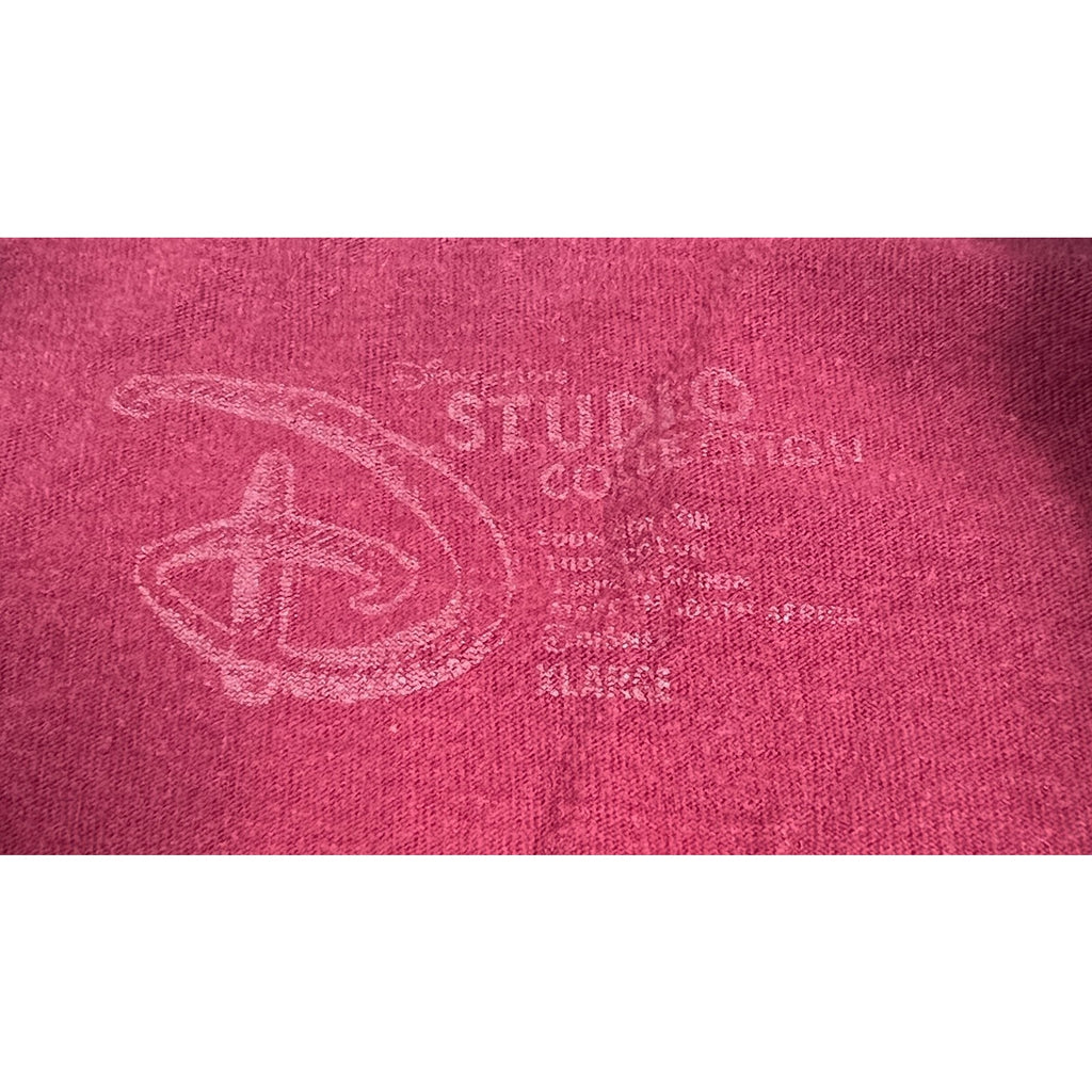 Disney Store Mickey Mouse Donald Duck Graphic Tee Burgundy Adult Large