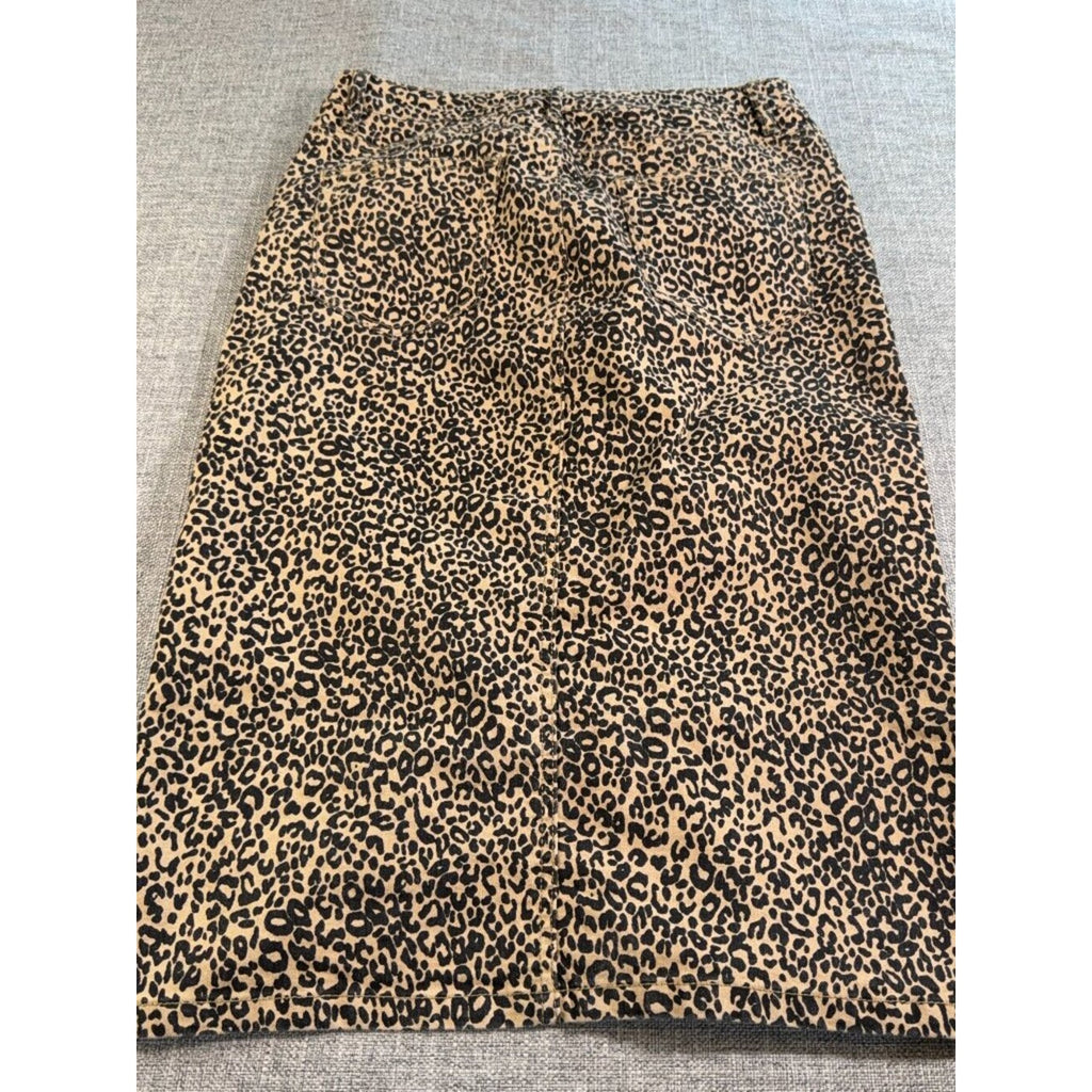 Leopard Print Resort Vacation Statement Skirt Casual