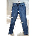 Judy Blue Jeans Womens 11/30 Skinny Fit Stretch Front Seam Dark Wash Denim