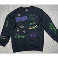 Wicked Universal Studios Embroidered Crewneck Sweatshirt Black Size M Movie
