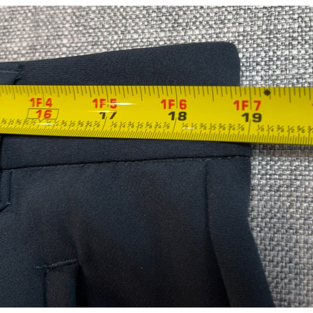 Liverpool Los Angeles Womens 14/32 Black Cropped Flare Dress Pants Stretch Flaw