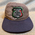 Mexico Eagle Snapback Hat Gray Navy Mexican Flag Embroidered Soccer Cap