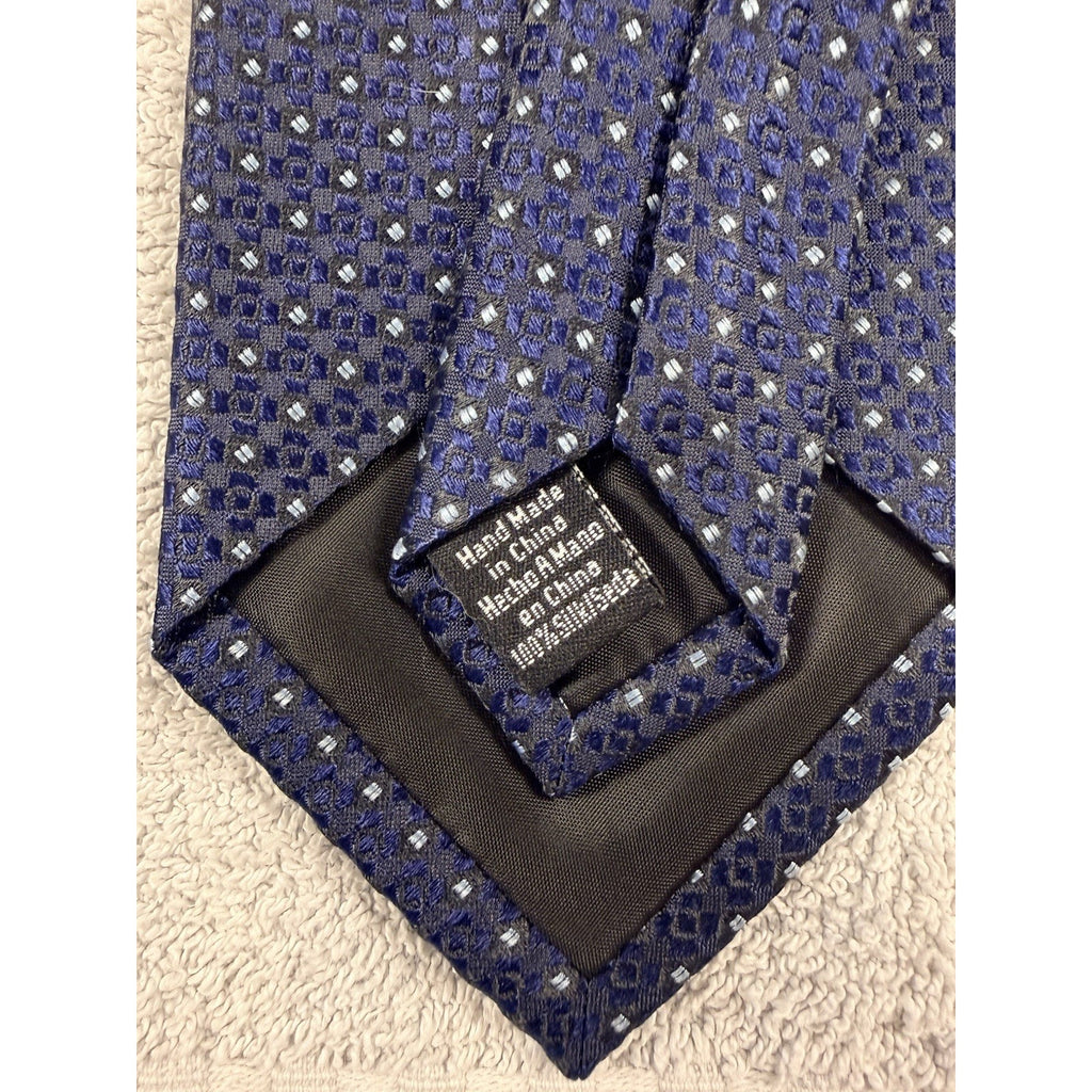 Vintage Silk Tie Lot J.Crew Croft & Barrow Blue Geometric Striped Mens Neckties