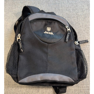 Jeep Mini Backpack Black Gray Logo Travel Daypack Small Bag Mesh Pockets