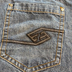 ENYCE Jeans Mens 40 Baggy Wide Leg Dark Wash Y2K Hip Hop Streetwear Denim
