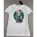 Adidas Youth Girls S 8 Christmas Skeleton Santa Graphic Shirt White NWT