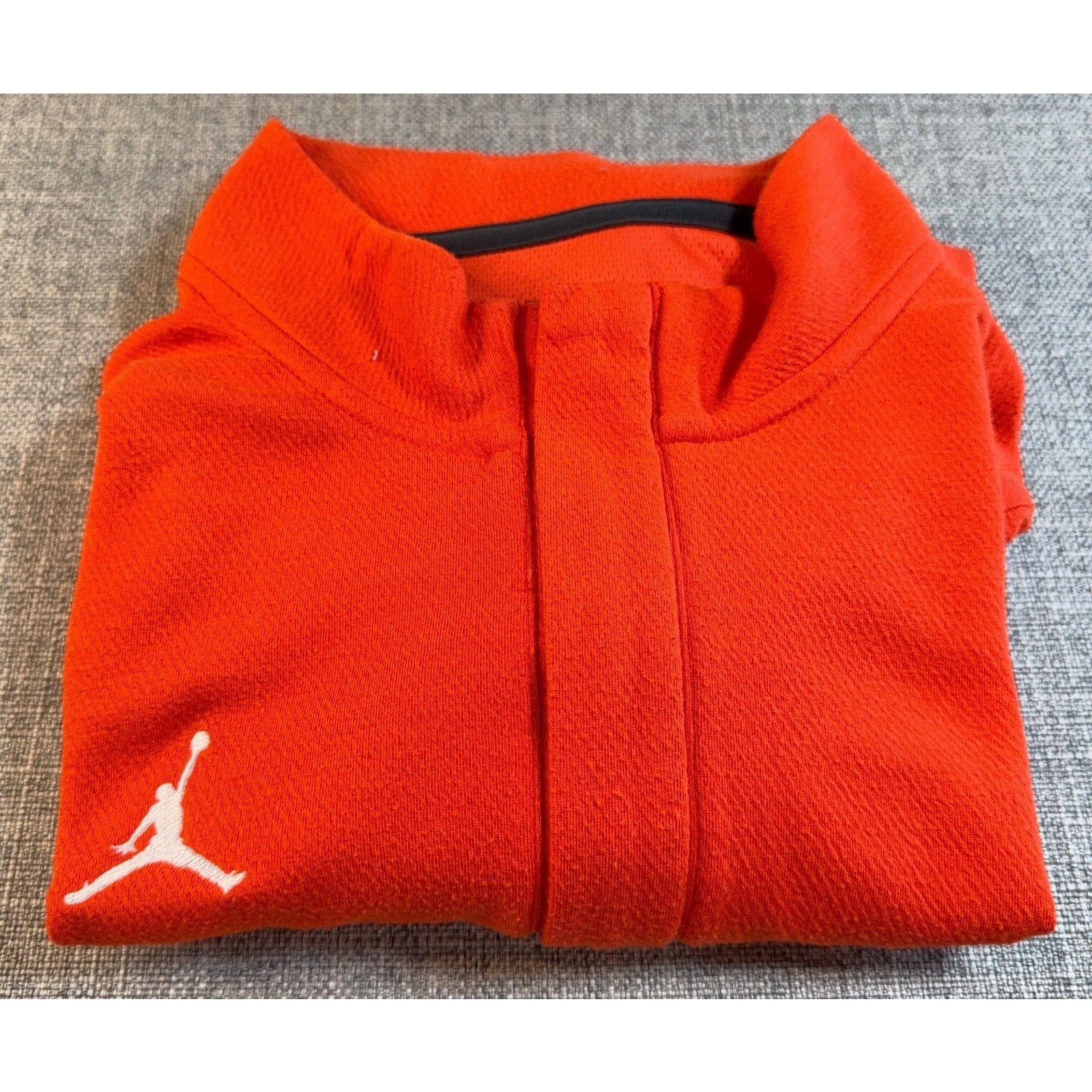 Jordan Team Dri-FIT Men M Orange Half Zip Pullover Jumpman Athletic Top