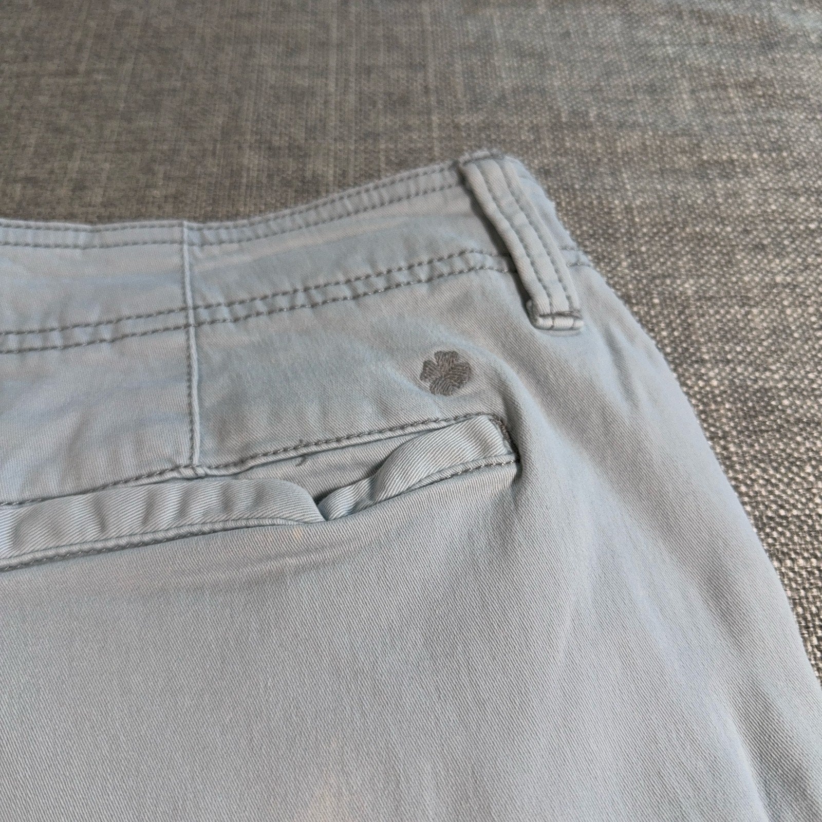 Lucky Brand Saturday Stretch Shorts Mens 36 Blue Chino Casual Flat Front 9.5 Ins