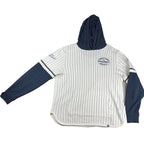 47 Louisville Slugger Hoodie Mens L Pinstripe Baseball Jersey 125 Powerized