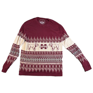 Mississippi State Bulldogs Christmas Sweater Tee Medium Lauren James Long Sleeve