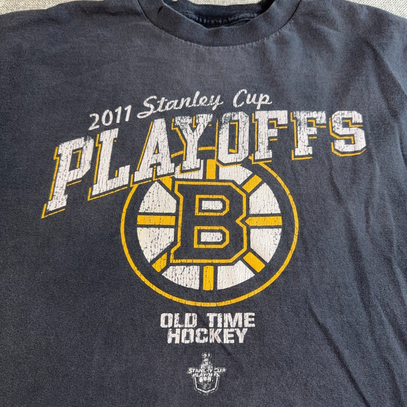 Boston Bruins 2011 Stanley Cup Playoffs Shirt Mens L Old Time Hockey NHL