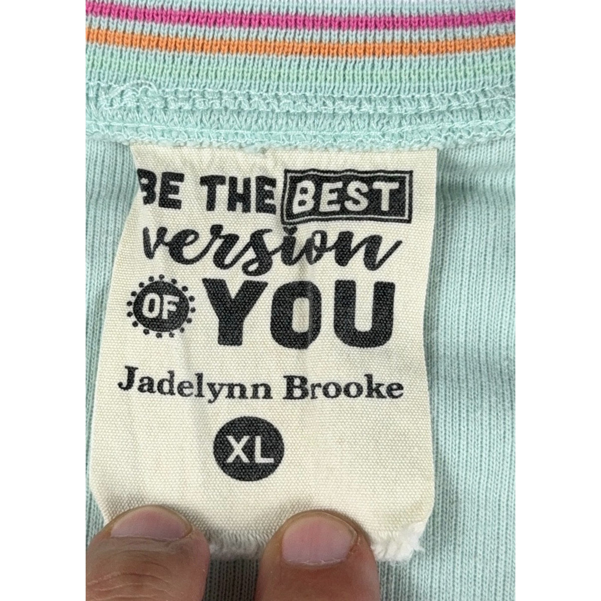 Preppy Mint Ribbed Weekending Sweatshirt Jadelynn Brooke XL