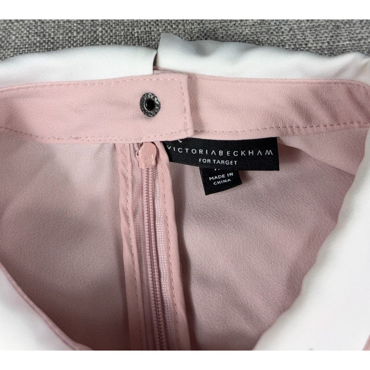 Victoria Beckham for Target Bunny Collar Pink Shift Dress Women M Rabbit