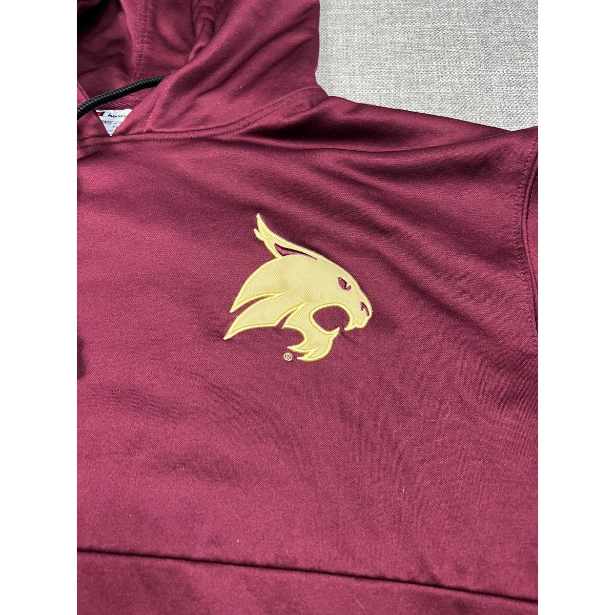 Champion Texas State Bobcats Hoodie Men's XL Maroon Gold NCAA Spellout