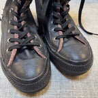 Converse Chuck Taylor Leather Fur Hi Rise Boots Black 553387C Size 4 Zip