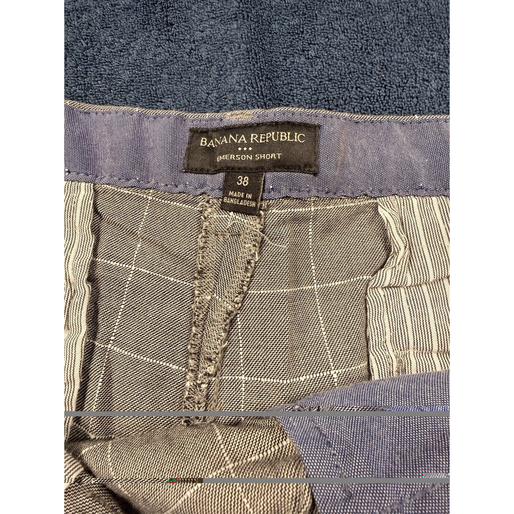 Banana Republic Emerson Shorts Men’s 38 Lot of 2 Blue & Windowpane Casual Golf