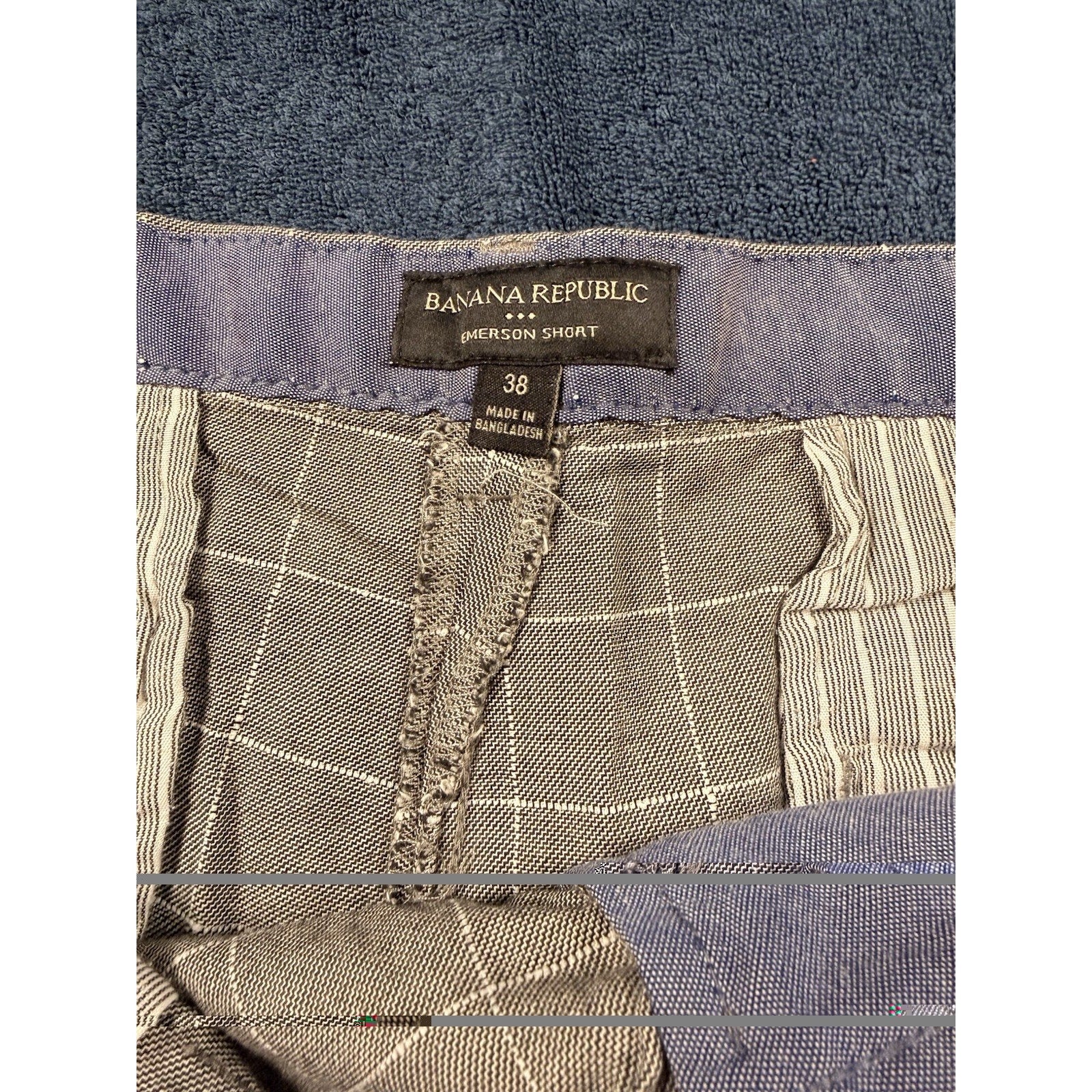 Banana Republic Emerson Shorts Men’s 38 Lot of 2 Blue & Windowpane Casual Golf