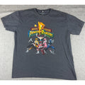 Mighty Morphin Power Rangers T Shirt Mens XL Gray Retro Graphic Tee 90s Style