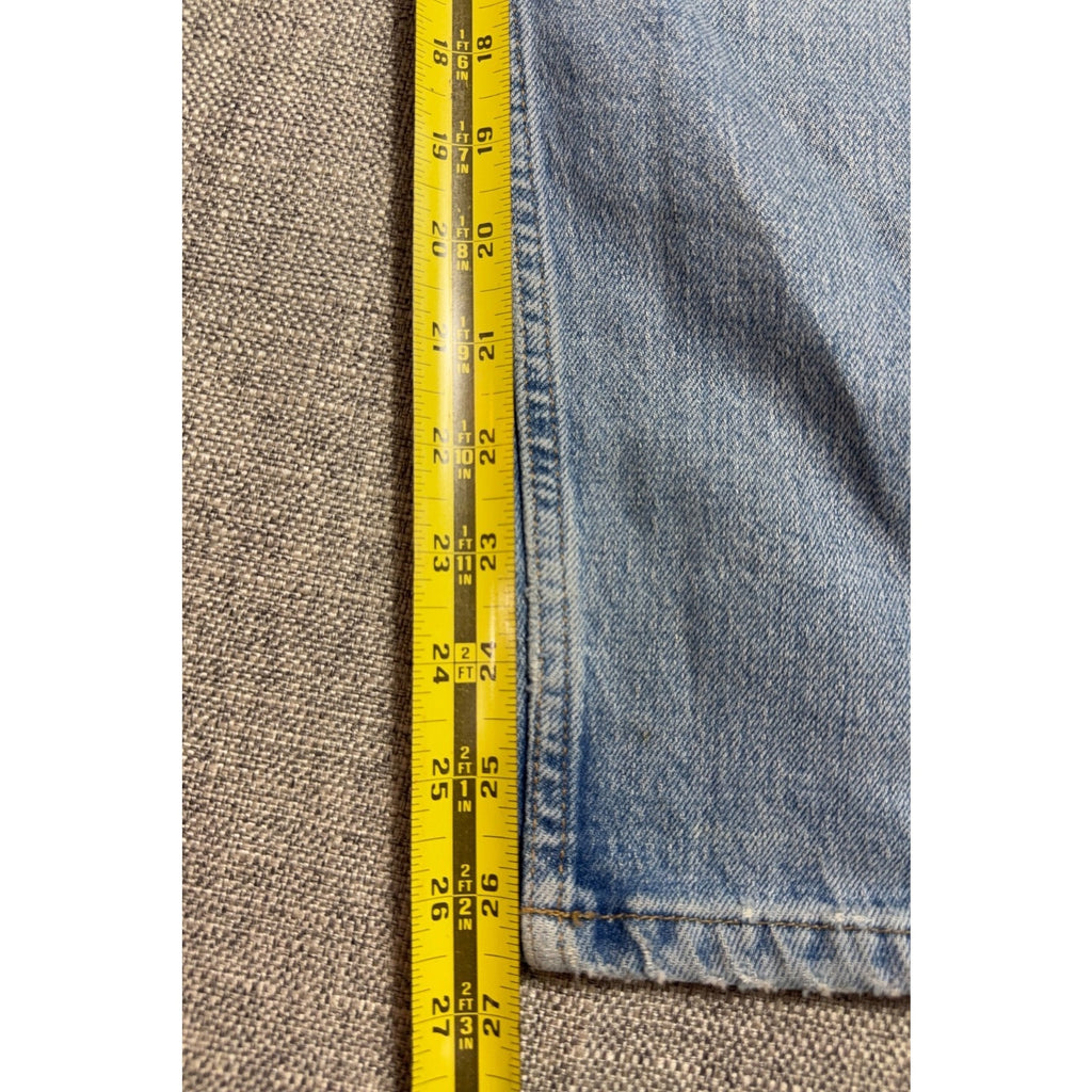 Zara Mens Jeans 31 Light Wash Slim Straight Cropped Ankle Denim 26.5 Inseam