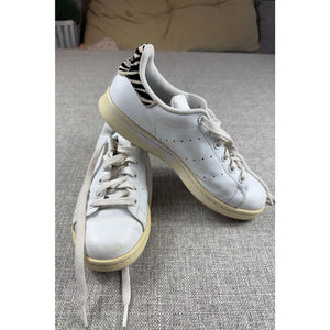 adidas Stan Smith White Zebra Women’s 6 Leather Sneakers B26590 Animal Print