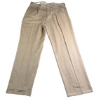 Polo Ralph Lauren Pants Mens 36x30 Khaki Pleated Herringbone Cuffed Cotton