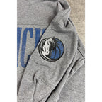 47 Brand Dallas Mavericks Crop Sweatshirt Womens M Gray Ribbed NBA Boxy