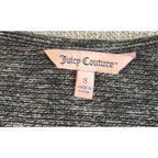 Juicy Couture Womens S Black Gray Marled Tunic Top Ruched Cap Sleeve