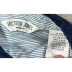 Vintage Victoria Jones Woman 22W/24W Cat Christmas Shirt Embroidered Holiday