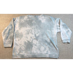Pink Rose Womens XL Blue Gray Tie Dye Oversized Sweatshirt Crewneck Pullover