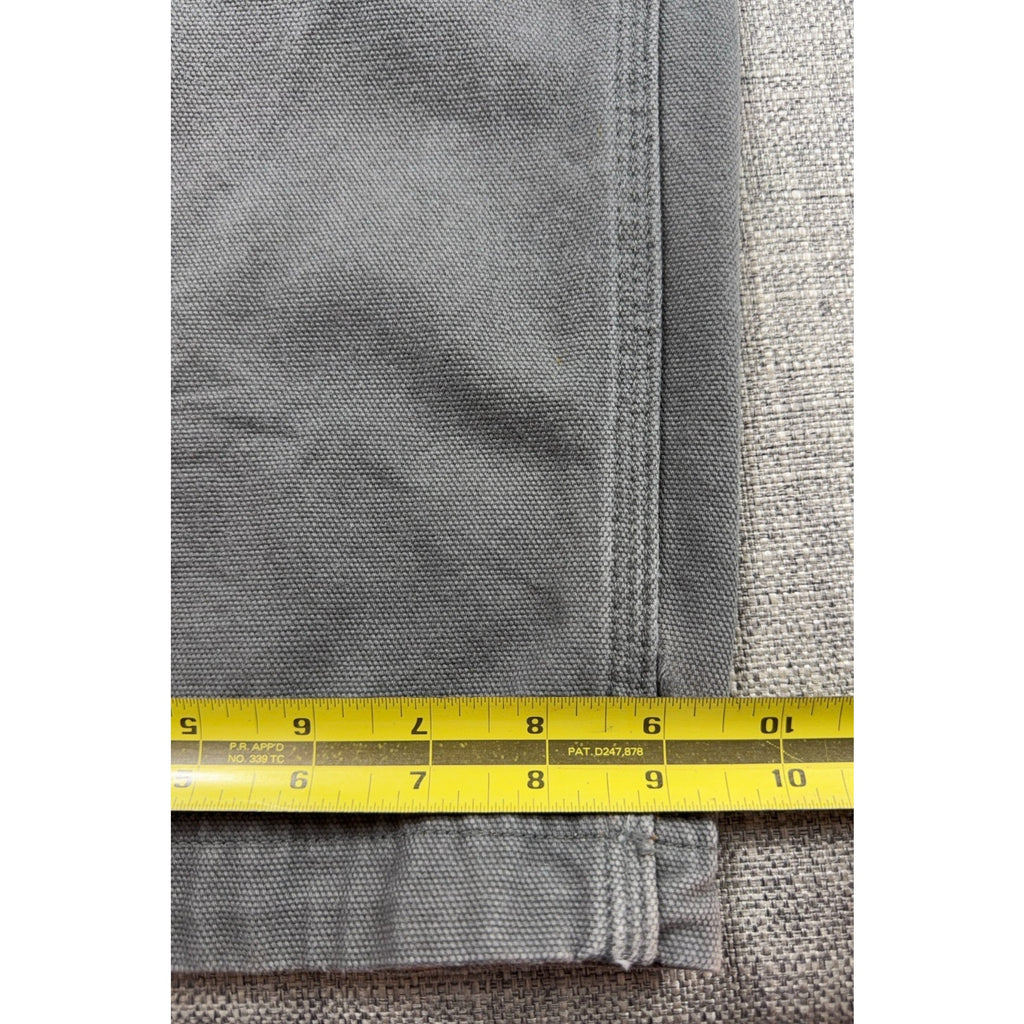 Duluth Trading Co Work Pants Mens 40x34 Relaxed Fit Gray Cargo Utility Canvas