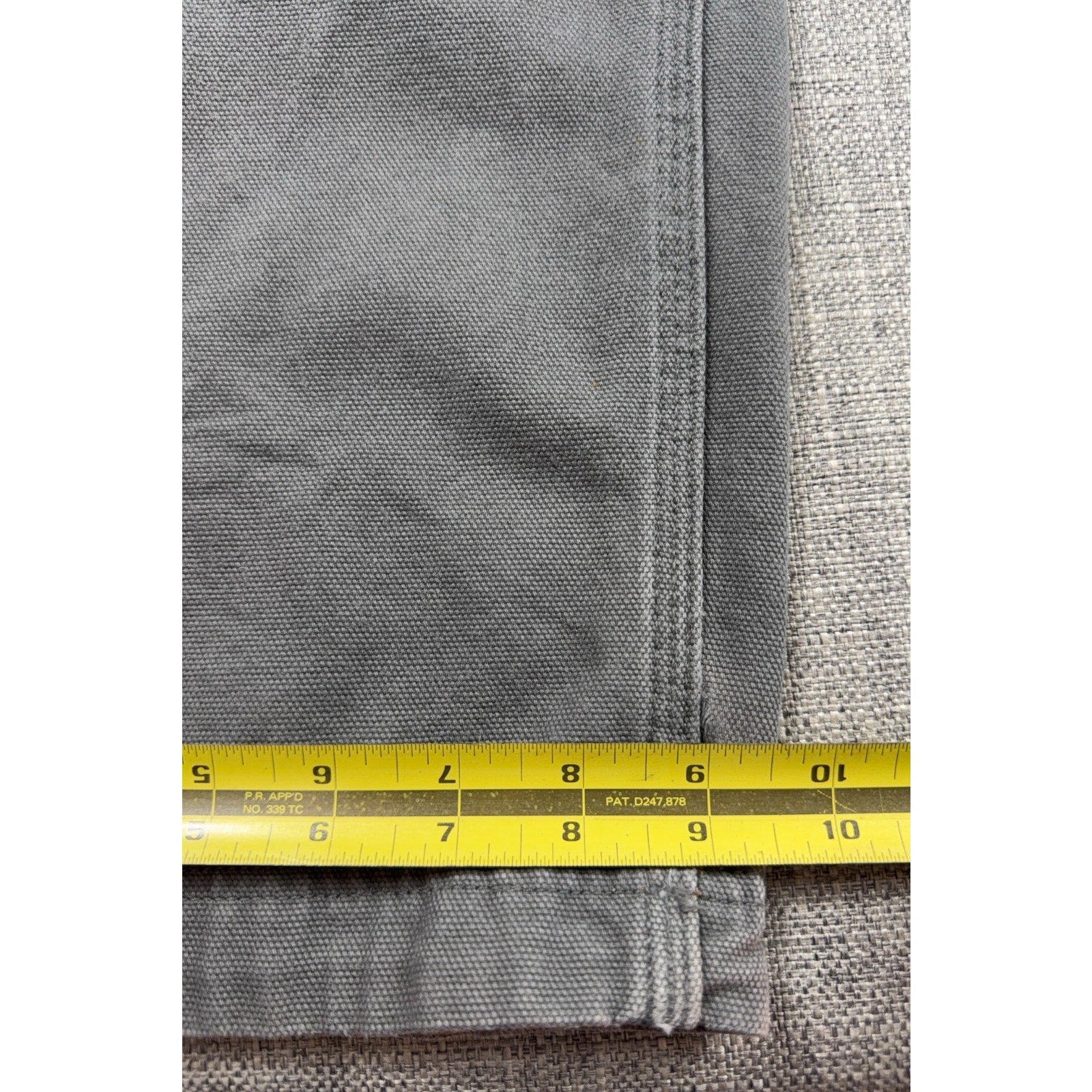 Duluth Trading Co Work Pants Mens 40x34 Relaxed Fit Gray Cargo Utility Canvas