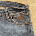 Harley Davidson Womens Jeans 34x31 Bootcut Blue Denim Genuine MotorClothes Biker