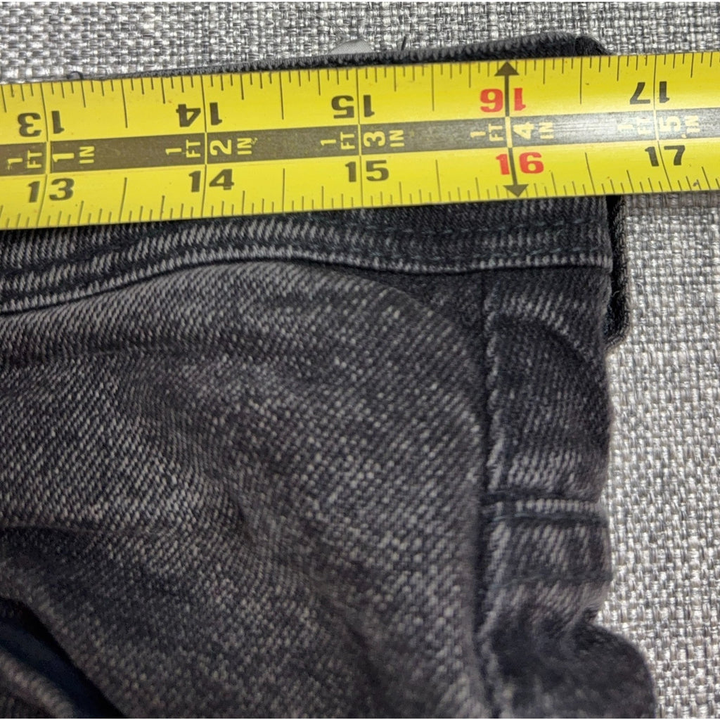 Zara Man Jeans Mens 32 Black Gray Acid Wash Slim Tapered Denim 28 Inseam